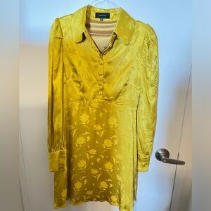 En Saison yellow dress with buttons (Size XS)